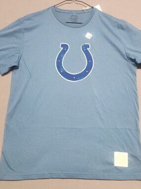 Retro Sport Indianapolis Colts Graphic T-Shirt Large 100% Cotton Blue